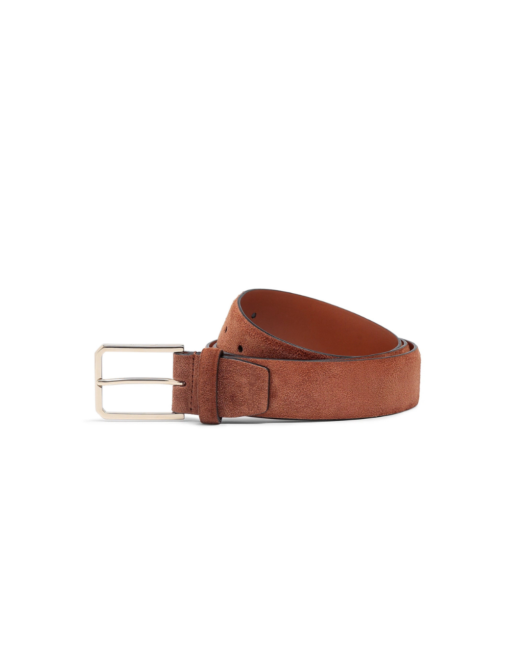 Ceinture réglable en daim marron