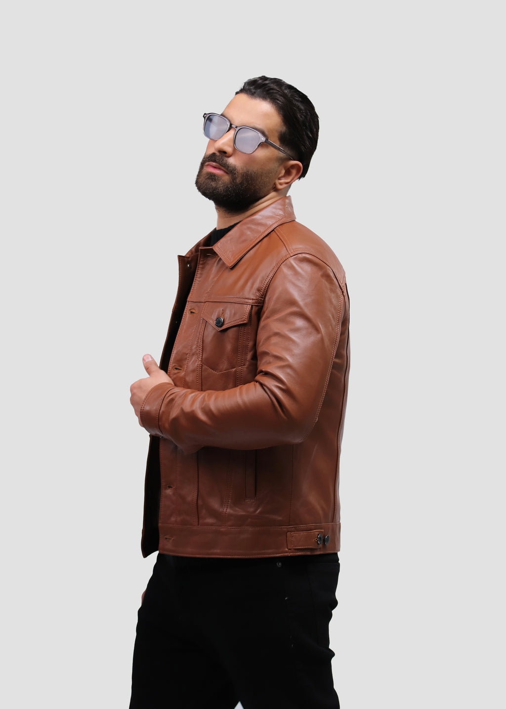 Veste en Cuir grasador Regular Fit  ɴ𝓸𝓾𝓿𝓮𝓵𝓵𝓮 𝓬𝓸𝓵𝓵𝓮𝓬𝓽𝓲𝓸𝓷