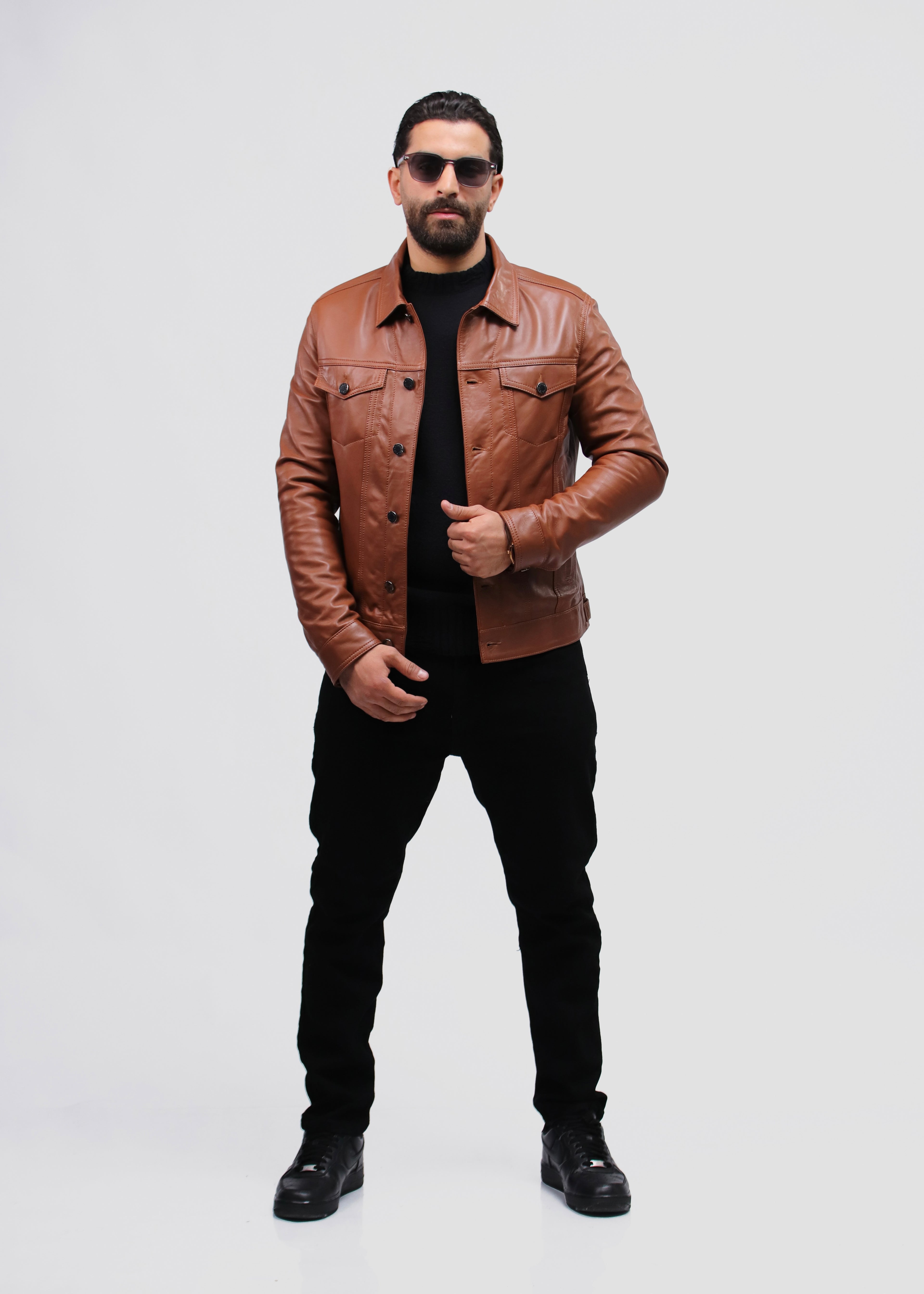 Veste en Cuir grasador Regular Fit  ɴ𝓸𝓾𝓿𝓮𝓵𝓵𝓮 𝓬𝓸𝓵𝓵𝓮𝓬𝓽𝓲𝓸𝓷