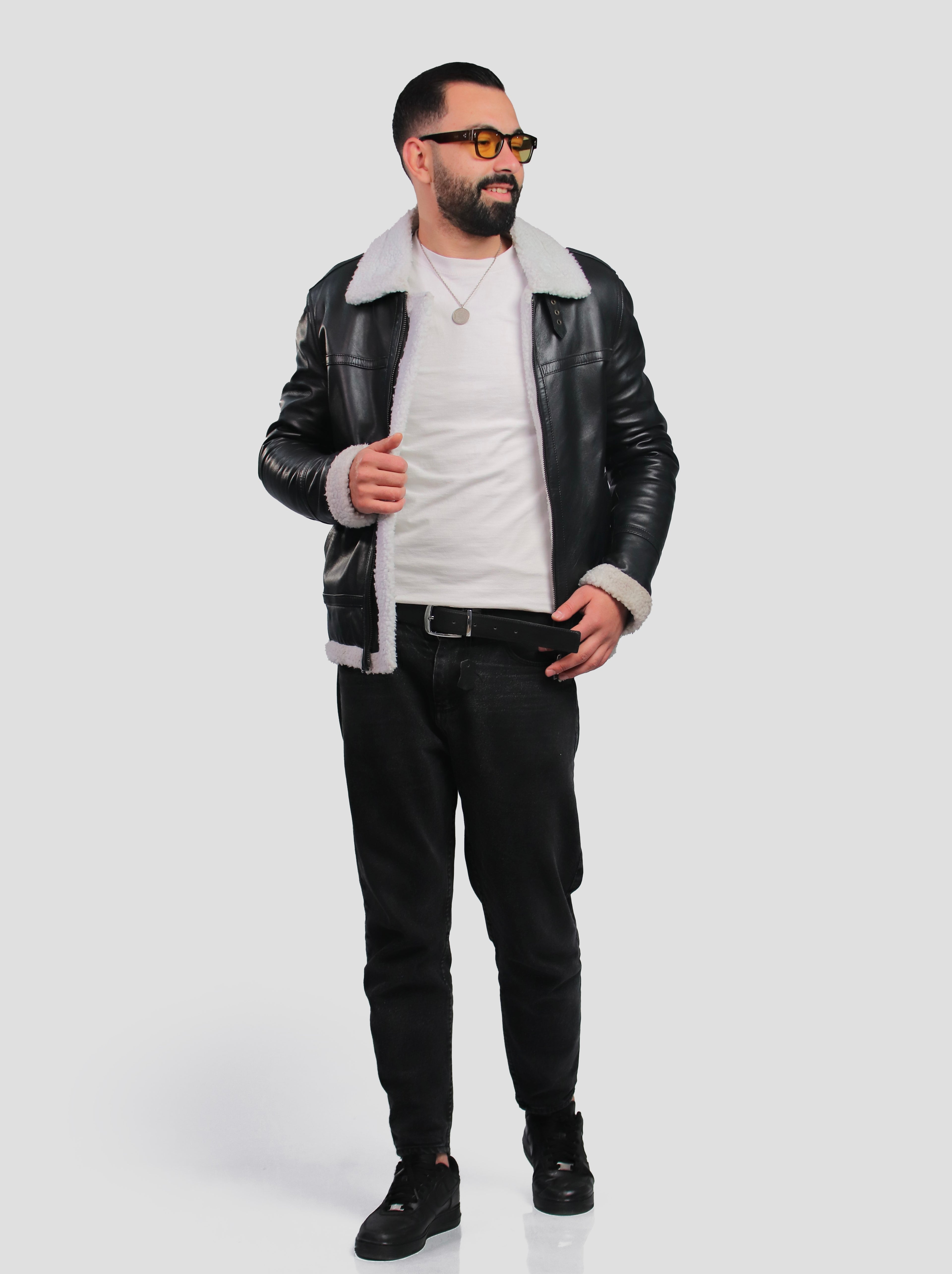 Veste en cuir avec doublure en fourrure ɴ𝓸𝓾𝓿𝓮𝓵𝓵𝓮 𝓬𝓸𝓵𝓵𝓮𝓬𝓽𝓲𝓸𝓷