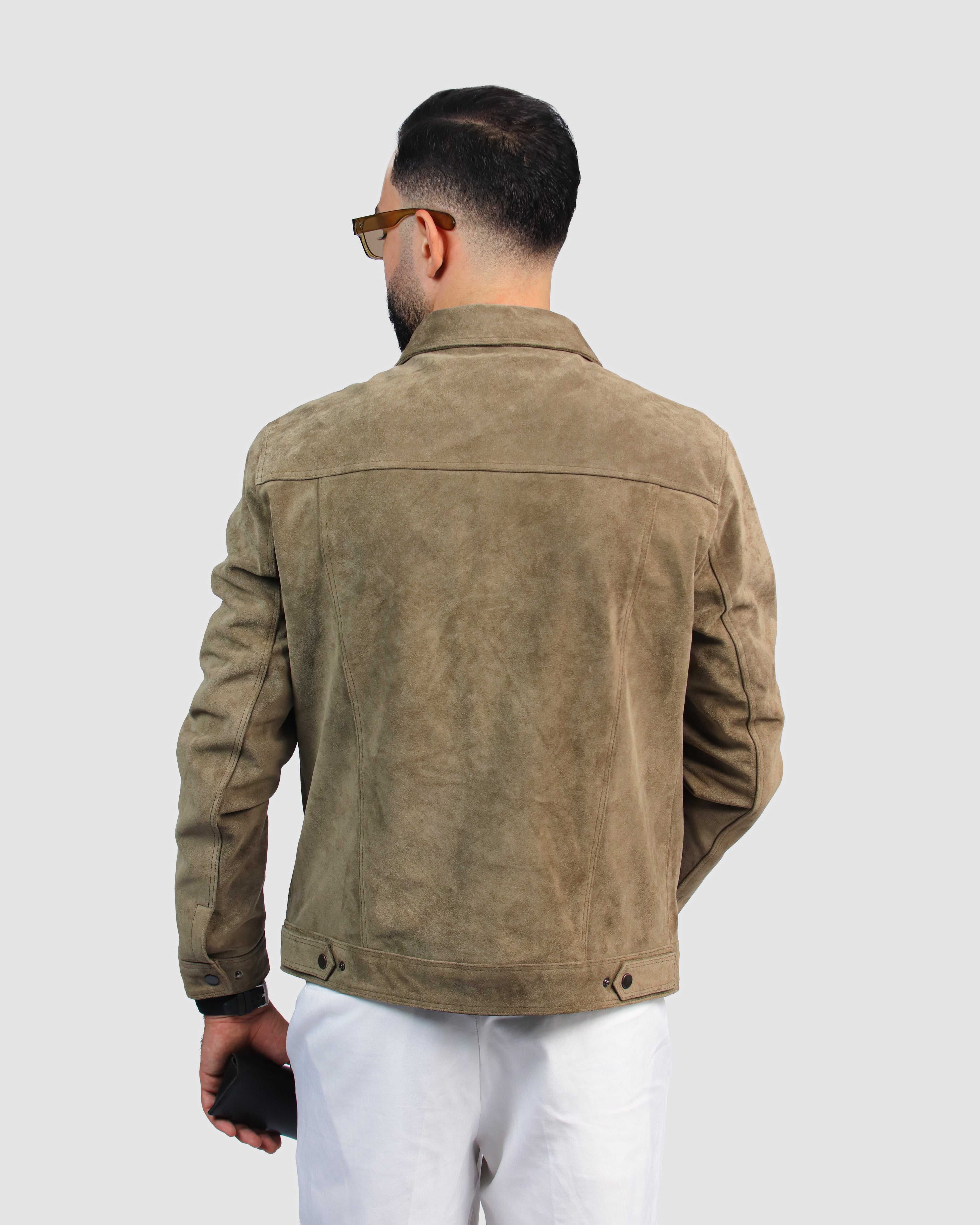 Veste en Daim Regular Fit