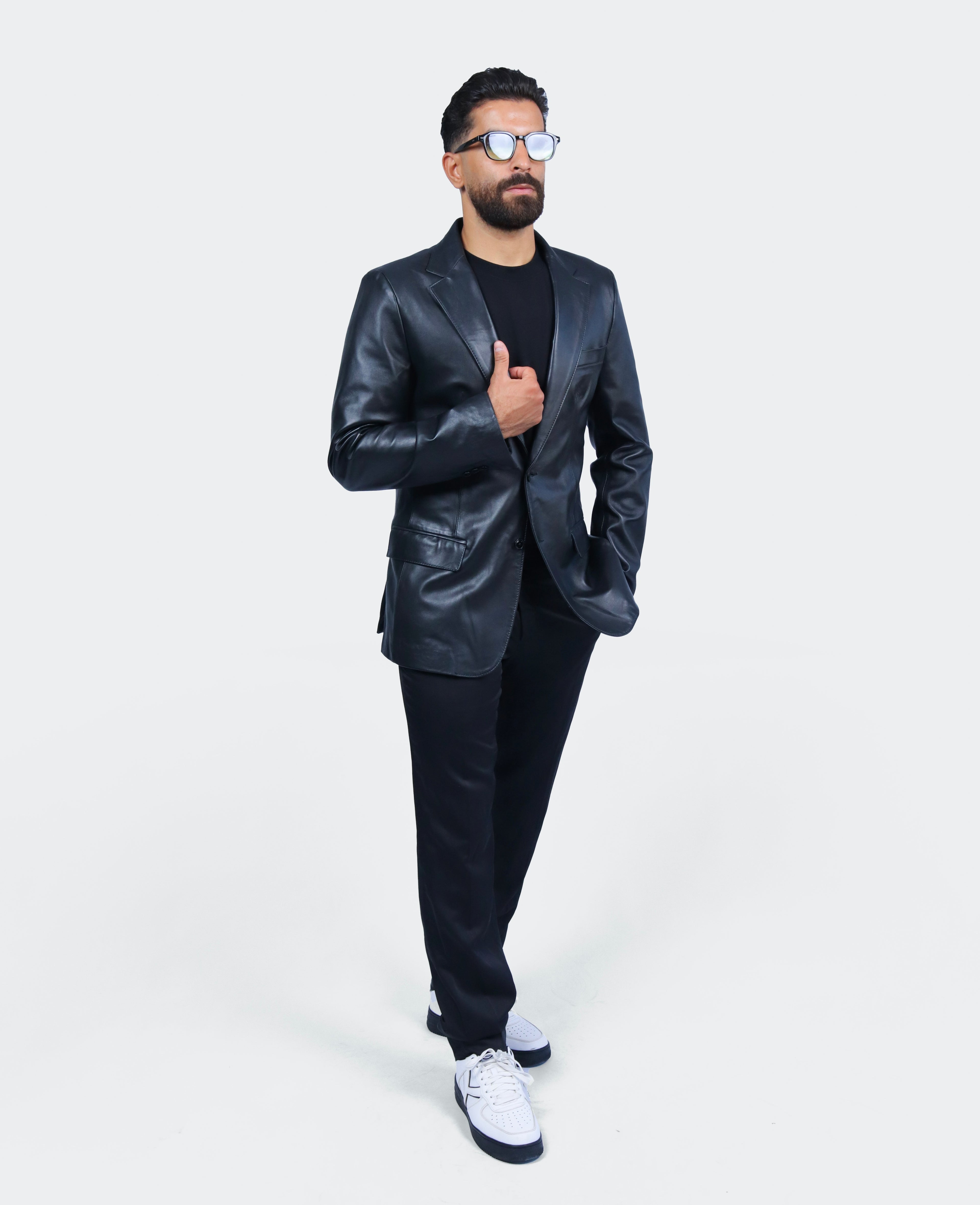 Veste noir en cuir