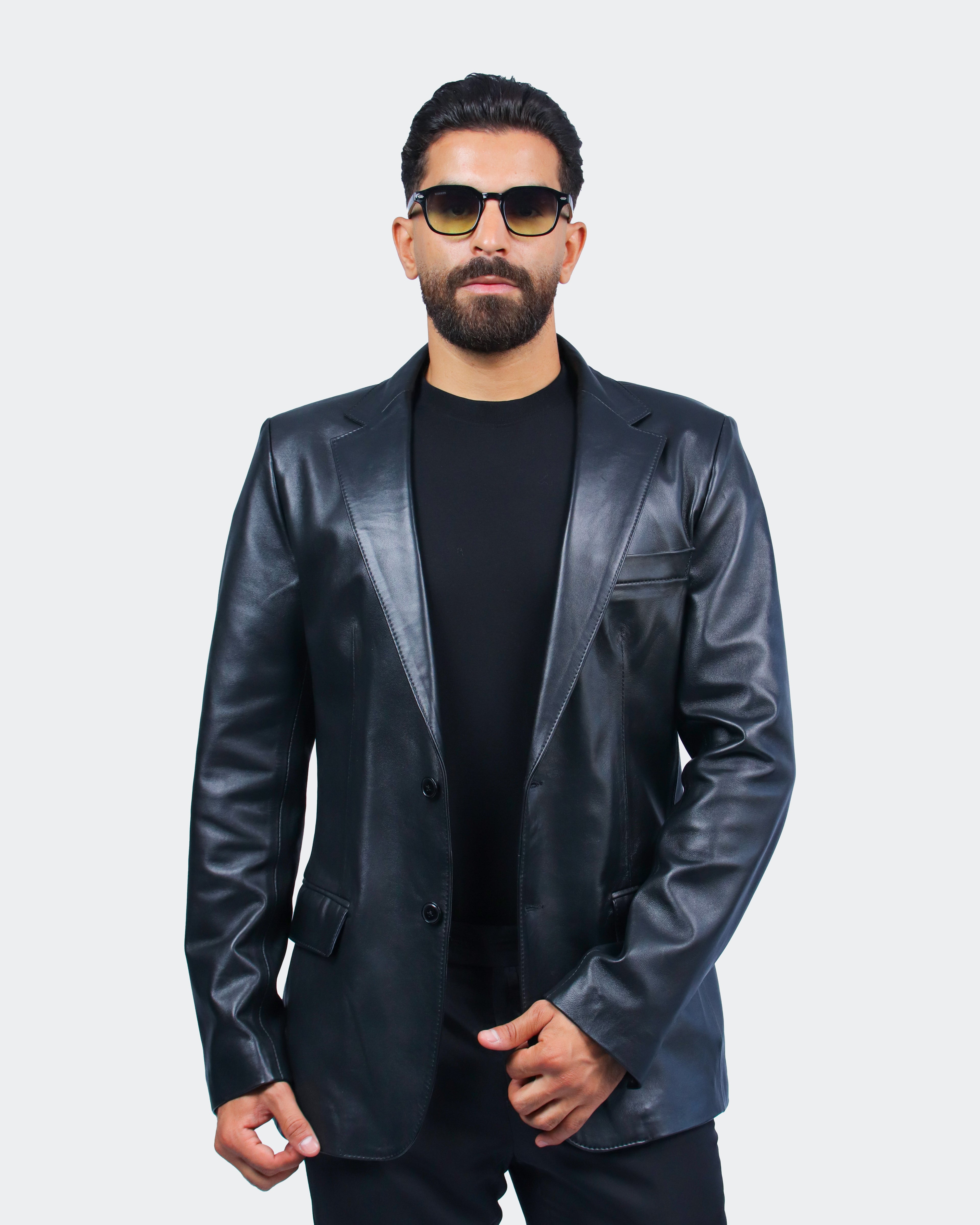 Veste noir en cuir