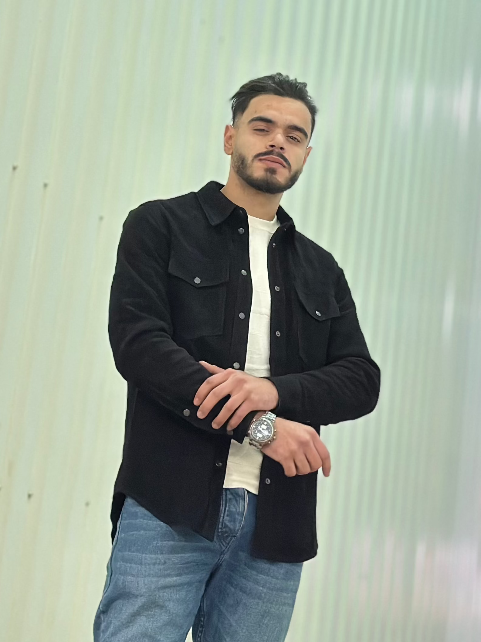 Chemise daim noir