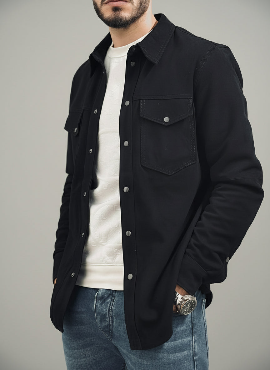 Chemise daim noir