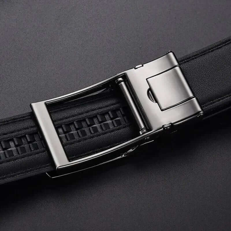 Ceinture sans trous en cuir avec boucle automatique